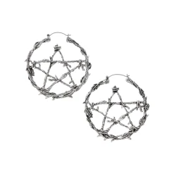 Spirit Halloween Pentagram Hoop Earrings