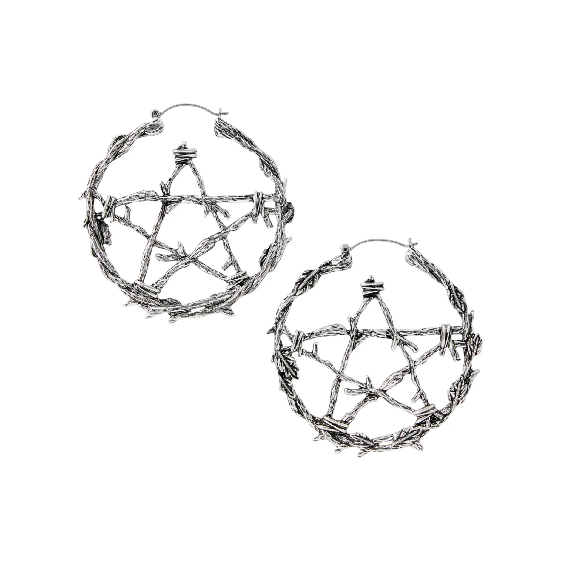 Spirit Halloween Pentagram Hoop Earrings