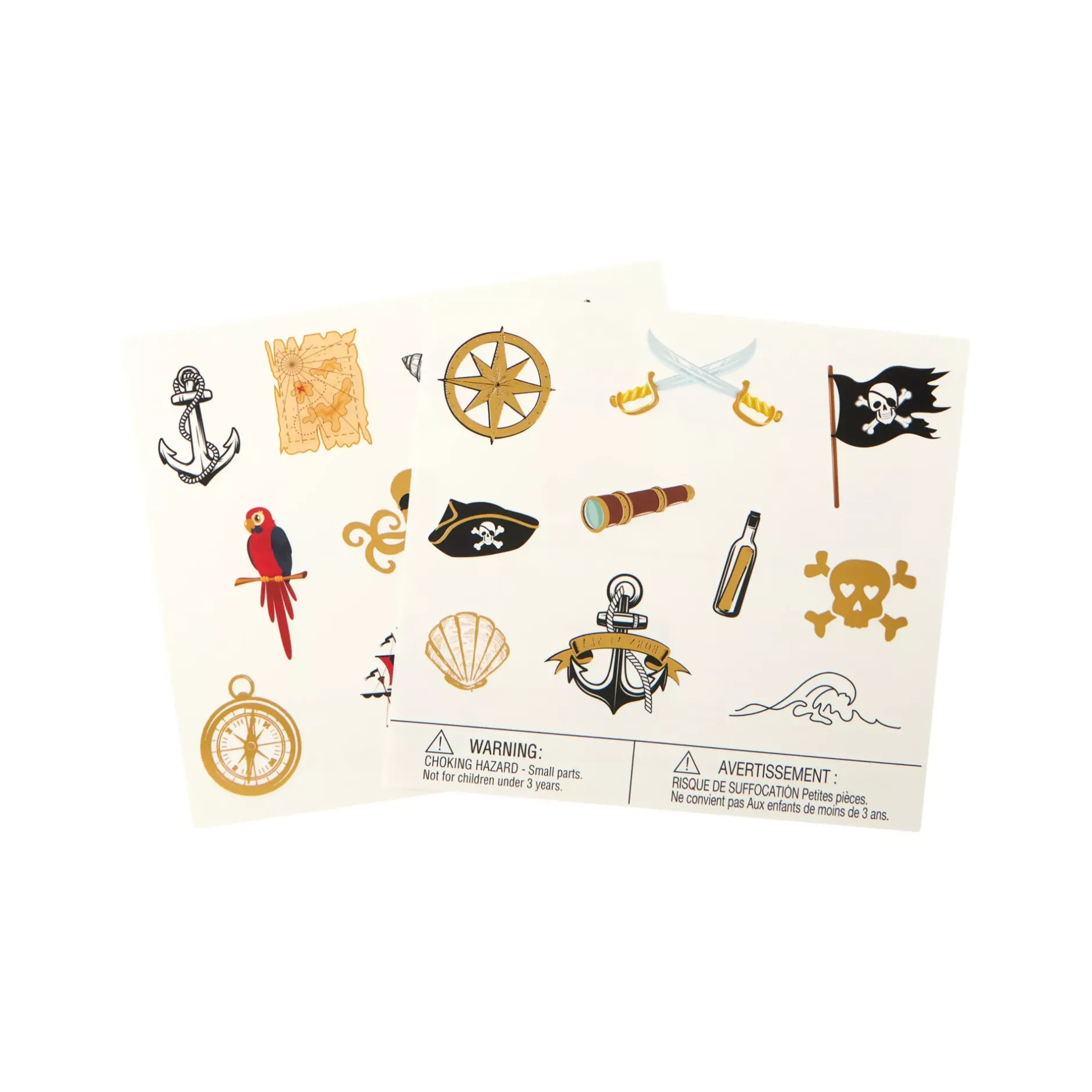 Spirit Halloween Pirate Temporary Tattoos