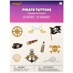 Spirit Halloween Pirate Temporary Tattoos