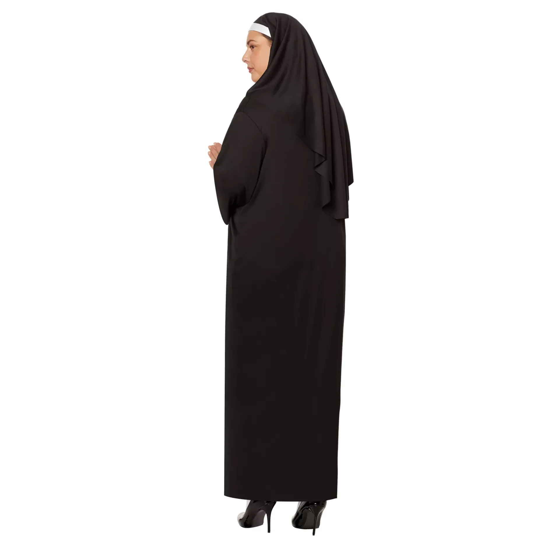 Women Spirit Halloween Plus Size Nun Costume