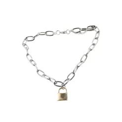 Women Spirit Halloween Punk Padlock Chain Necklace