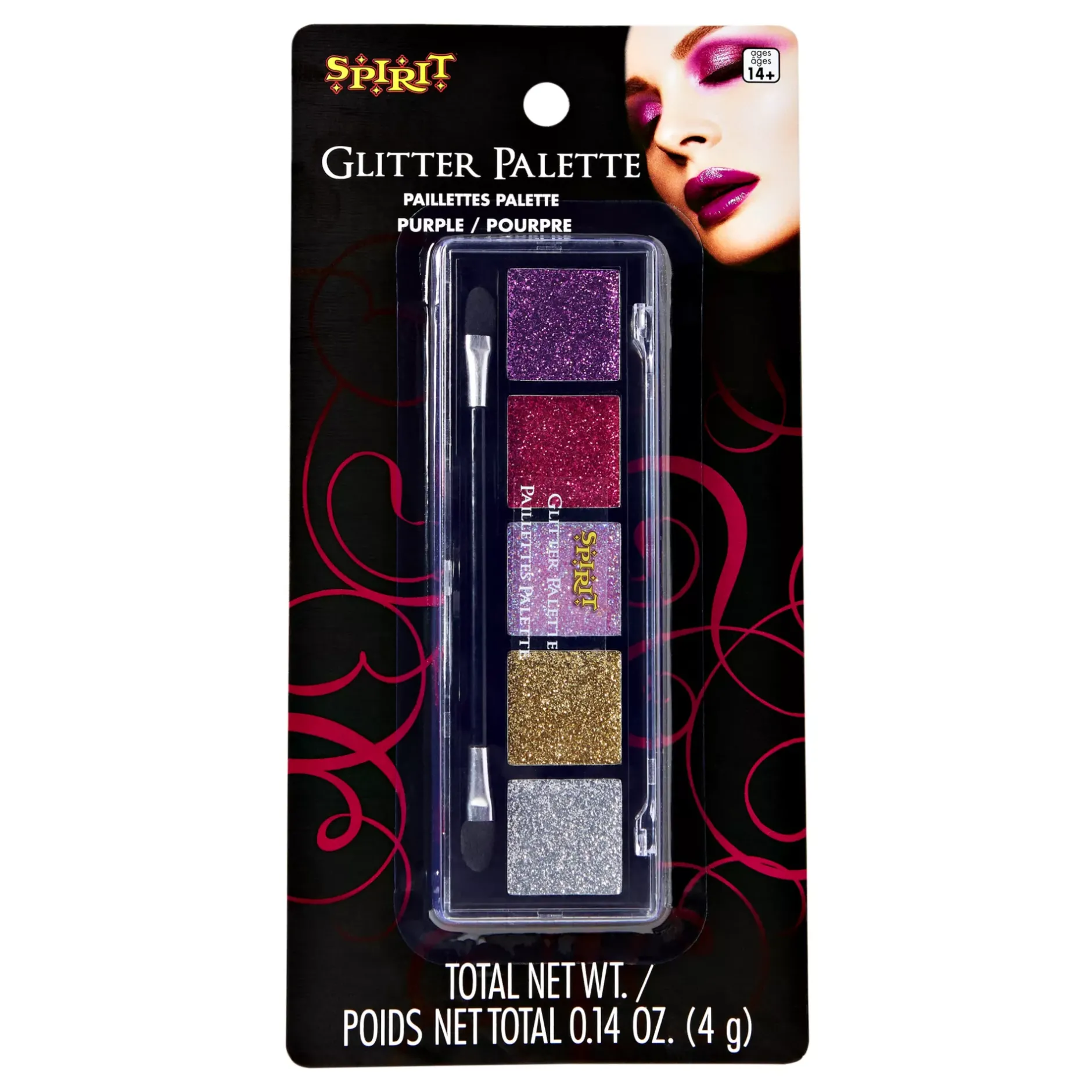 Spirit Halloween Purple Glitter Palette - 5 Count