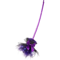 Spirit Halloween Purple Light-Up Witch Broom