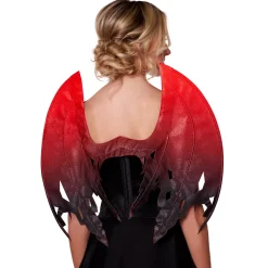 Spirit Halloween Red and Black Glitter Devil Wings