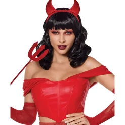 Women Spirit Halloween Red Devil Corset