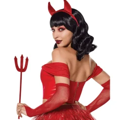 Women Spirit Halloween Red Devil Corset