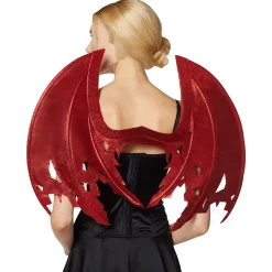 Spirit Halloween Red Glitter Devil Wings
