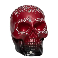 Spirit Halloween Red Ombre Bedazzled Skull