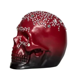 Spirit Halloween Red Ombre Bedazzled Skull