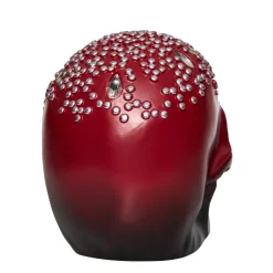 Spirit Halloween Red Ombre Bedazzled Skull