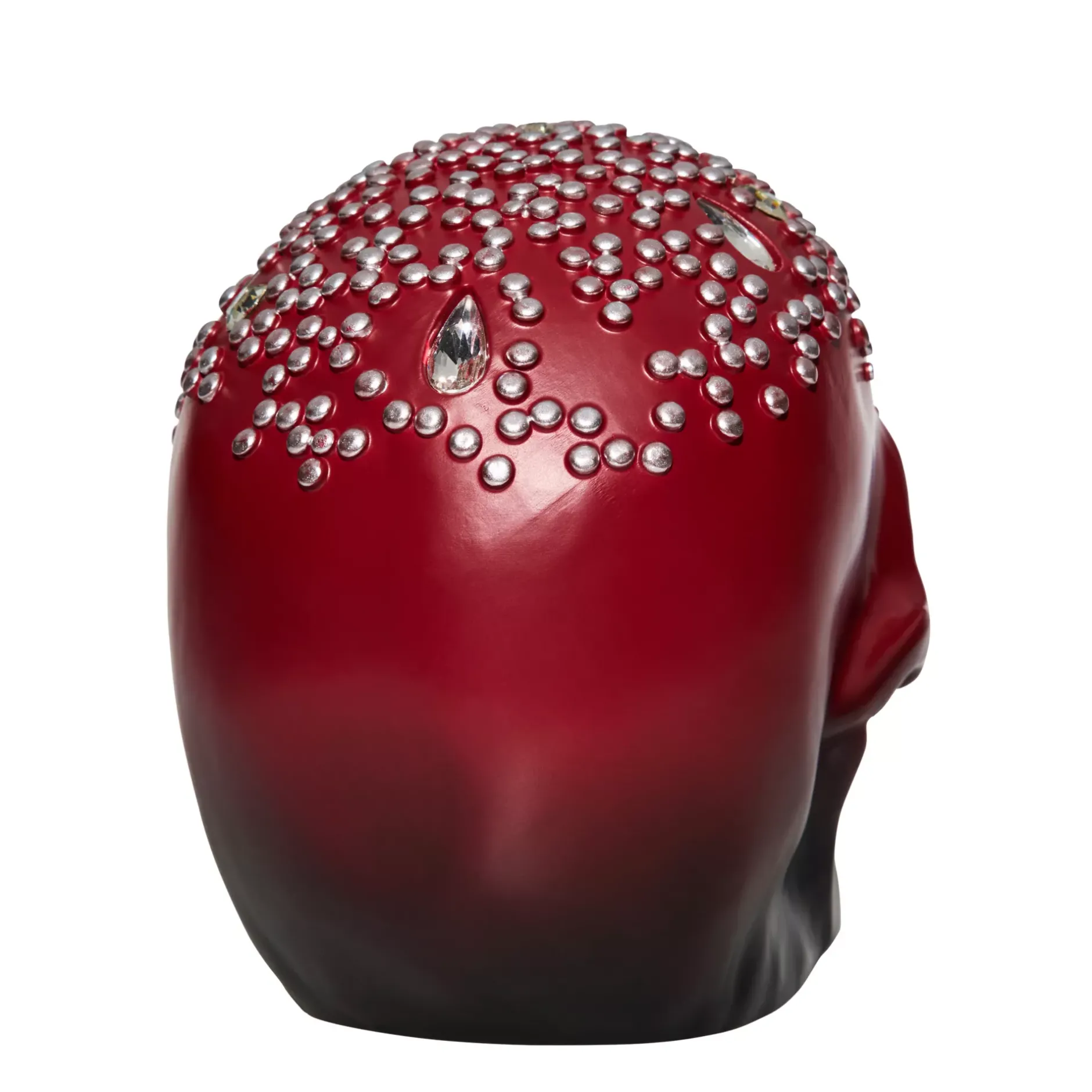 Spirit Halloween Red Ombre Bedazzled Skull