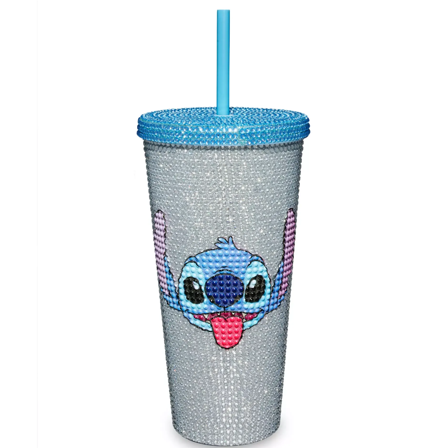 Spirit Halloween Rhinestone Stitch Cup with Straw 20 oz. - Lilo & Stitch
