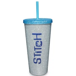 Spirit Halloween Rhinestone Stitch Cup with Straw 20 oz. - Lilo & Stitch