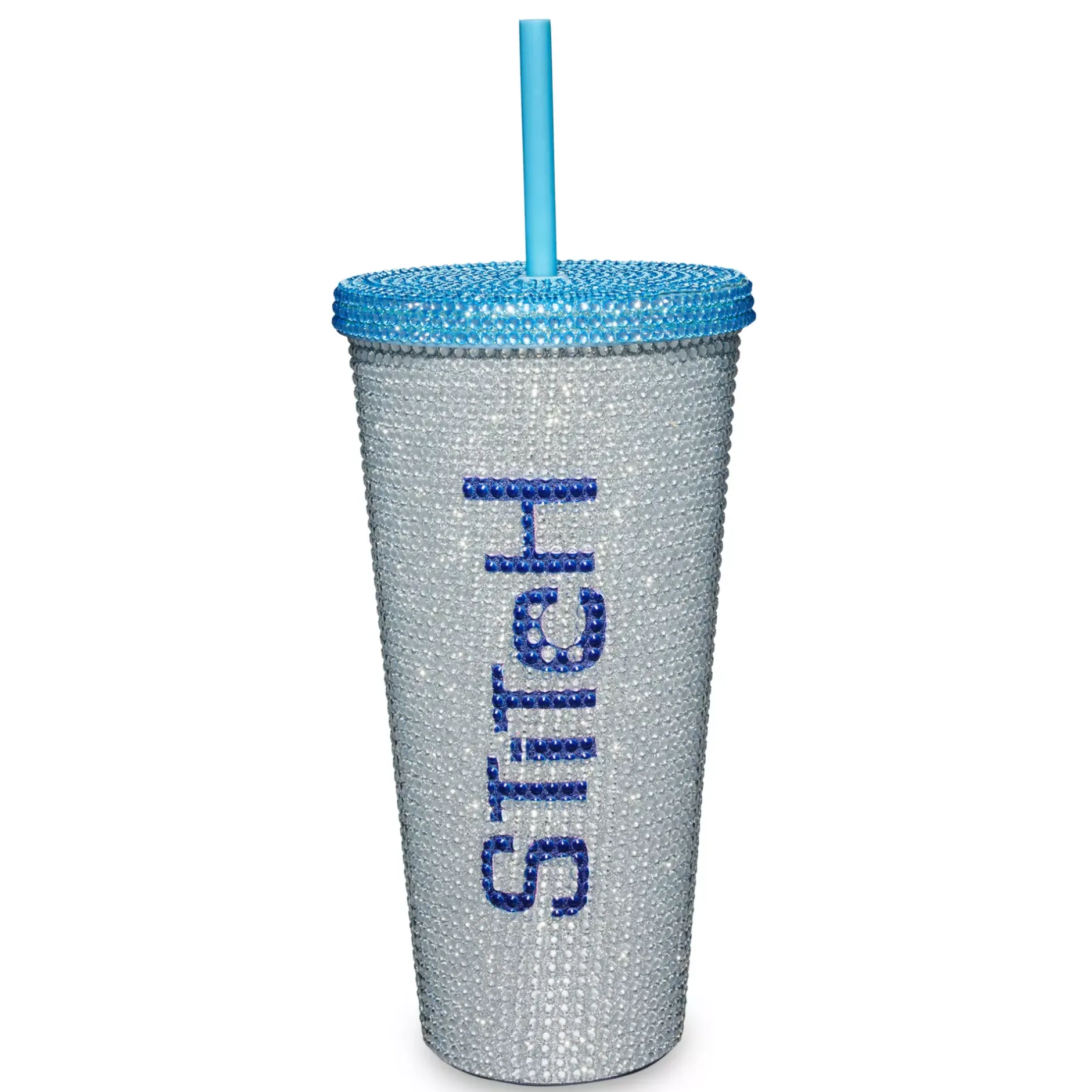 Spirit Halloween Rhinestone Stitch Cup with Straw 20 oz. - Lilo & Stitch