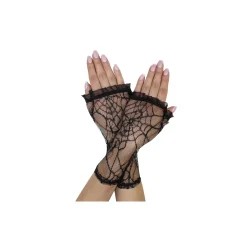 Spirit Halloween Ruffle Lace Fingerless Gloves