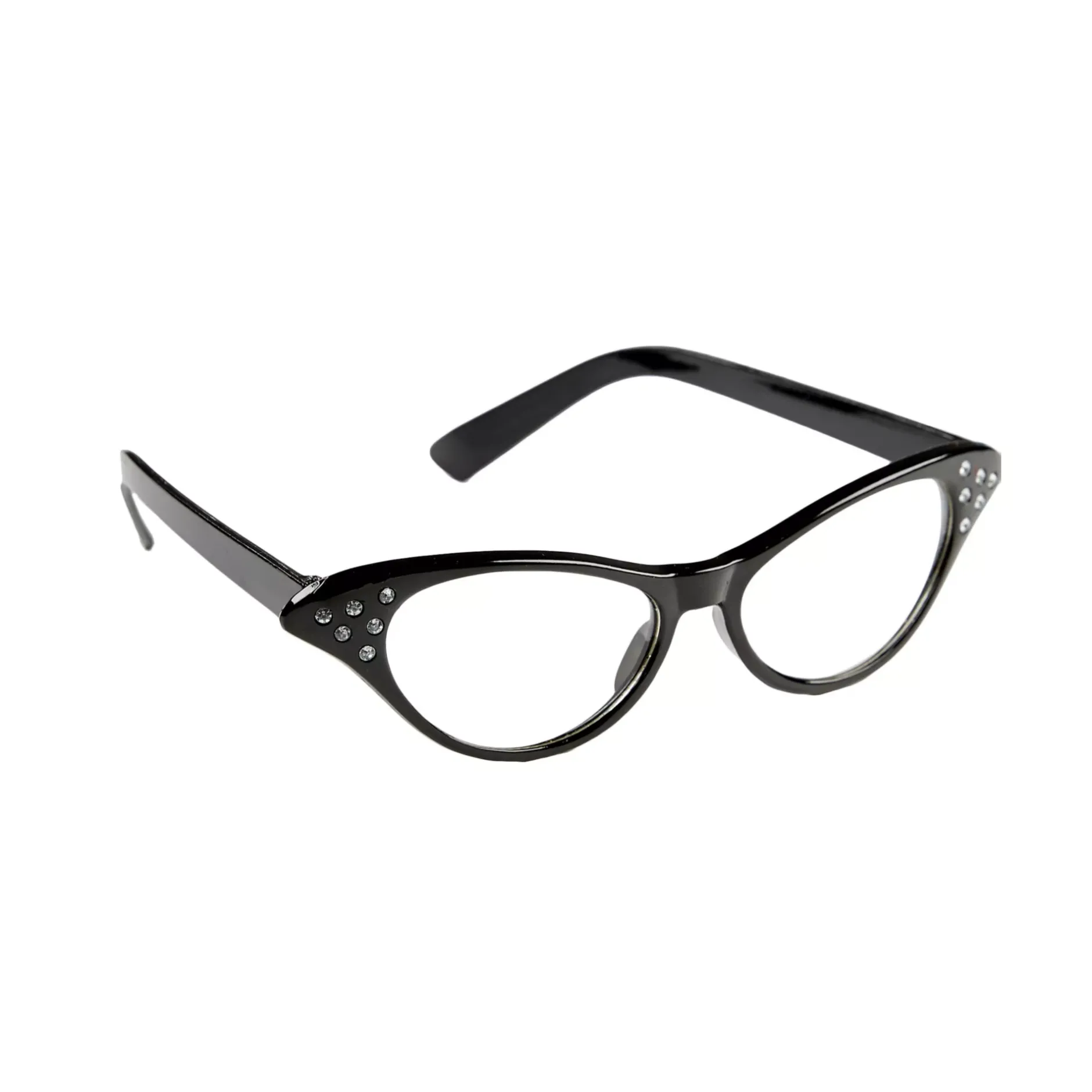 Spirit Halloween '50s Black Rhinestone Glasses