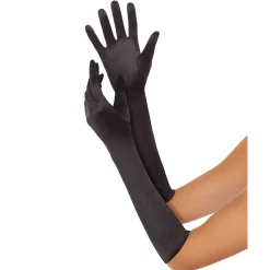 Spirit Halloween '20s Black Satin Gloves
