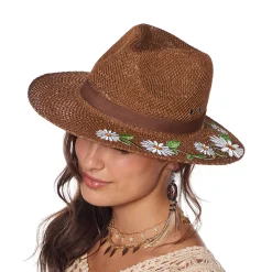 Spirit Halloween '60s Flower Embroidered Hippie Hat