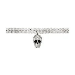 Spirit Halloween Skeleton Rhinestone Choker Necklace