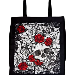 Spirit Halloween Skull and Roses Tote Bag