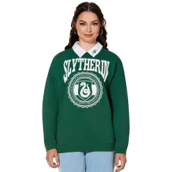 Women Spirit Halloween Slytherin Collared Crewneck - Harry Potter