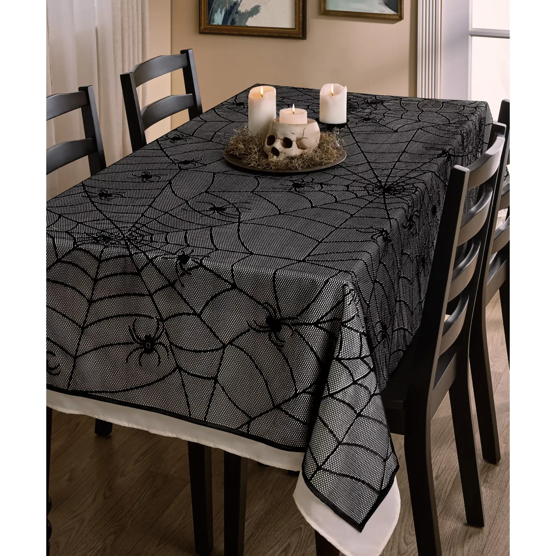Spirit Halloween Spider Web Tablecloth