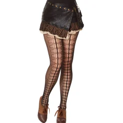 Women Spirit Halloween Steampunk Crochet Tights