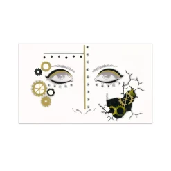 Spirit Halloween Steampunk Gear Face Decal Deluxe
