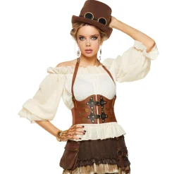 Women Spirit Halloween Steampunk Waist Cincher