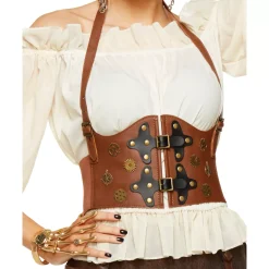 Women Spirit Halloween Steampunk Waist Cincher