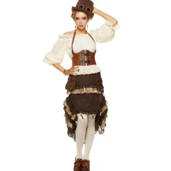 Women Spirit Halloween Steampunk Waist Cincher