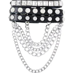Women Spirit Halloween Studded Chain Punk Rock Bracelet