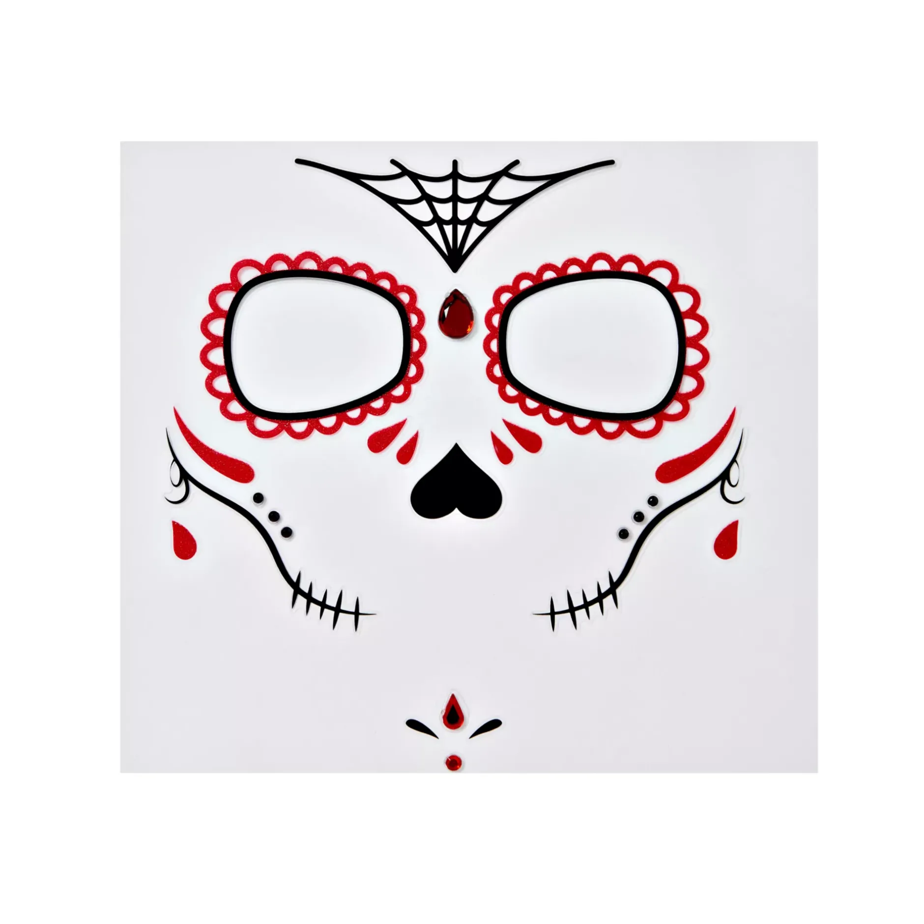 Spirit Halloween Sugar Skull Face Decal