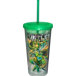 Spirit Halloween Teenage Mutant Ninja Turtles Attack Pose Cup with Straw - 20 oz.