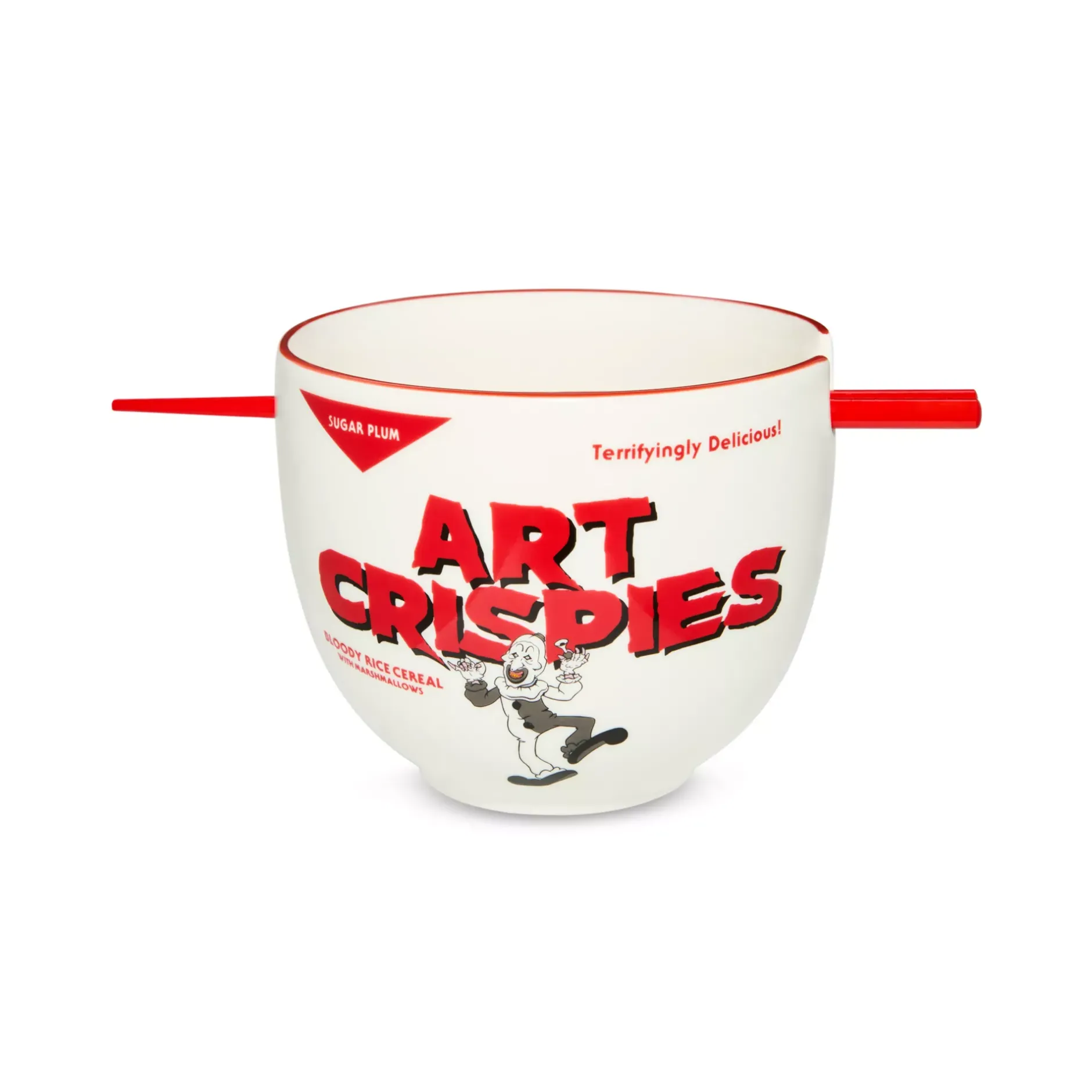 Spirit Halloween Terrifier Art Crispies Bowl with Chopsticks