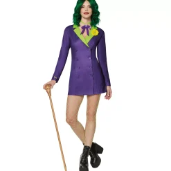 Women Spirit Halloween The Joker Blazer Dress Costume - DC Villains