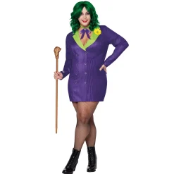 Women Spirit Halloween The Joker Blazer Dress Costume - DC Villains