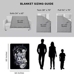 Spirit Halloween The Nightmare Before Christmas Graveyard Fleece Blanket