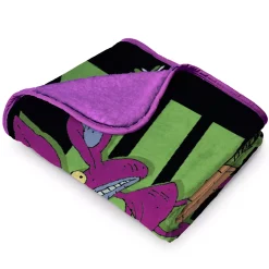 Spirit Halloween Tie-Dye Beetlejuice Fleece Blanket