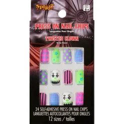 Spirit Halloween Twisted Clown Press-On Nails