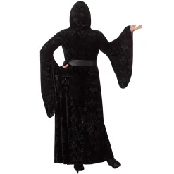Women Spirit Halloween Velvet Hooded Robe