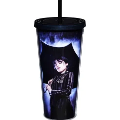 Spirit Halloween Wednesday Umbrella Cup with Straw - 20 oz.