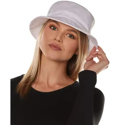 Women Spirit Halloween White Canvas Bucket Hat