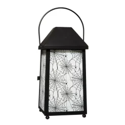 Spirit Halloween White Glass Spiderweb Lantern