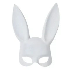 Spirit Halloween White Glitter Bunny Mask