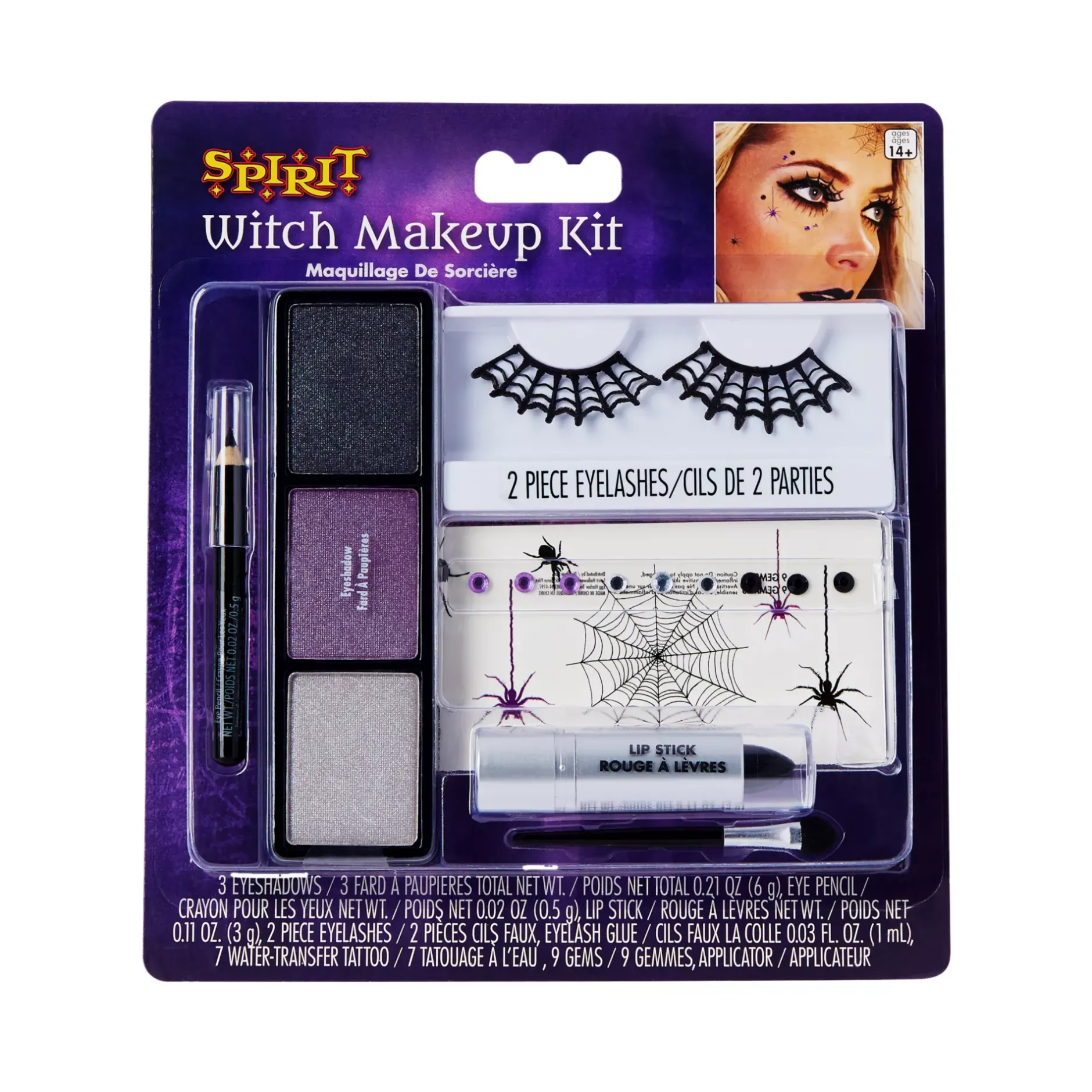 Spirit Halloween Witch Spider Web Makeup Kit