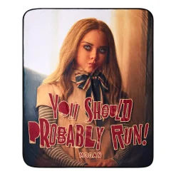 Spirit Halloween You Should Probably Run M3GAN Fleece Blanket
